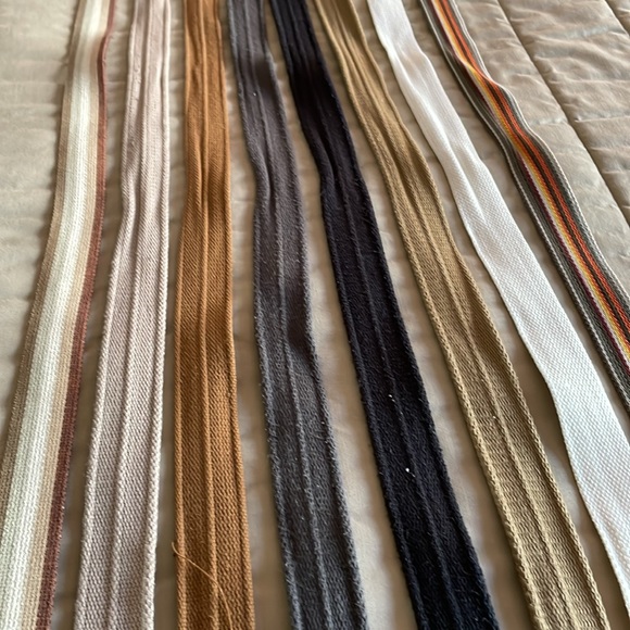 8 Assorted belts fabric adjustable 30-32 waist size - Picture 2 of 4